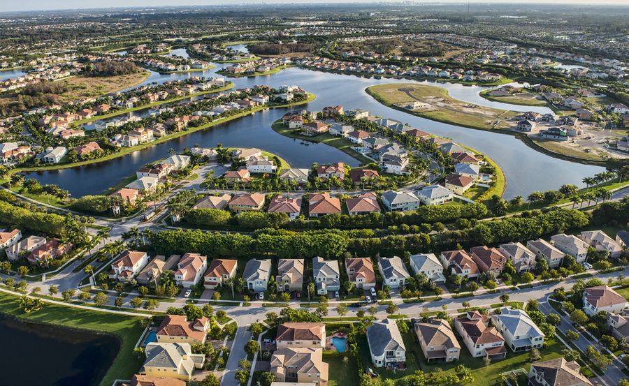 Quartier résidentiel en Floride